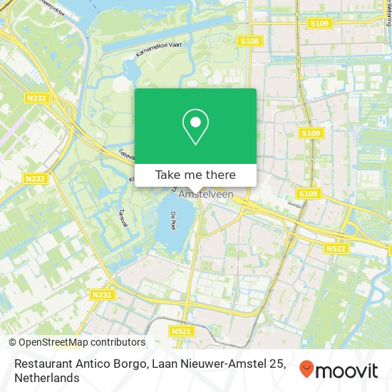 Restaurant Antico Borgo, Laan Nieuwer-Amstel 25 Karte