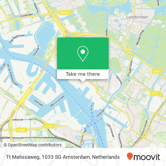 Tt Melissaweg, 1033 SG Amsterdam map