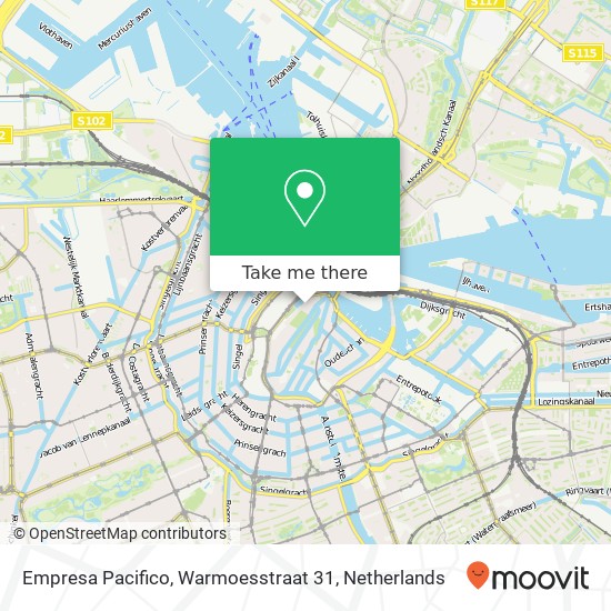 Empresa Pacifico, Warmoesstraat 31 Karte