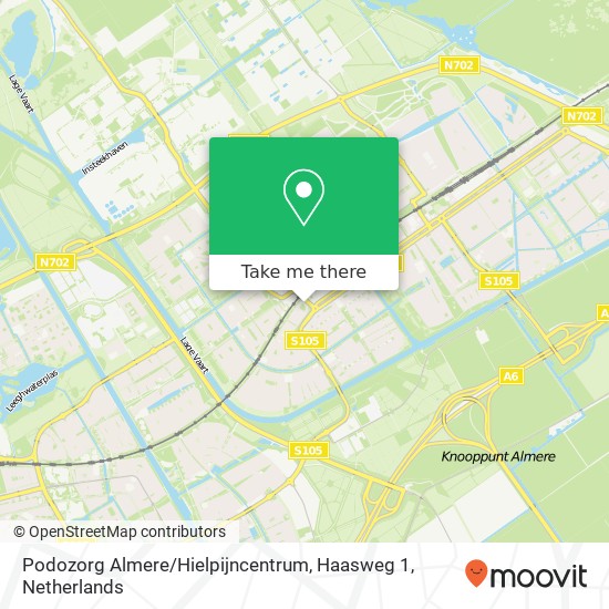 Podozorg Almere / Hielpijncentrum, Haasweg 1 map