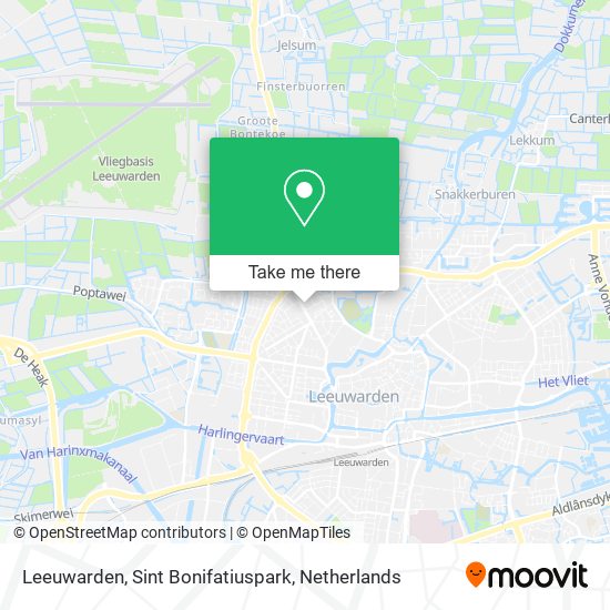 Leeuwarden, Sint Bonifatiuspark Karte