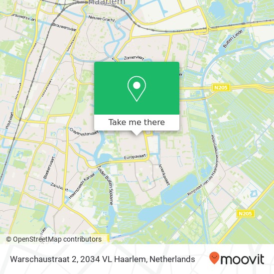 Warschaustraat 2, 2034 VL Haarlem kaart