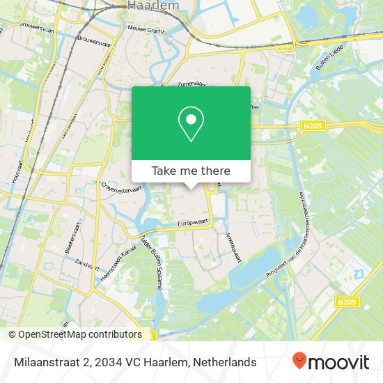 Milaanstraat 2, 2034 VC Haarlem map