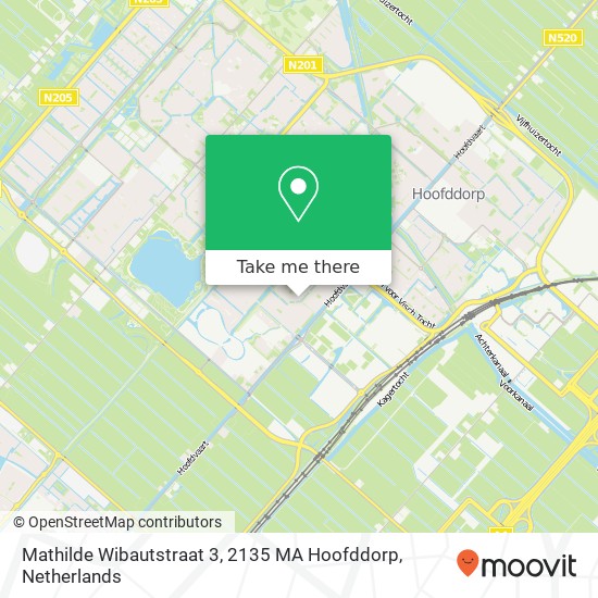 Mathilde Wibautstraat 3, 2135 MA Hoofddorp map