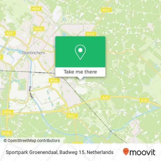 Sportpark Groenendaal, Badweg 15 map