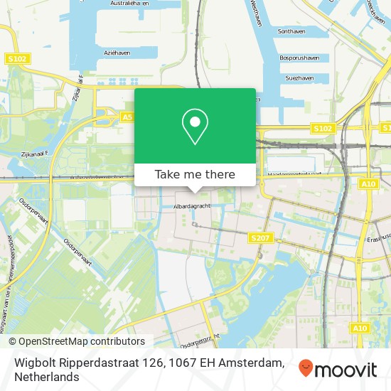 Wigbolt Ripperdastraat 126, 1067 EH Amsterdam map