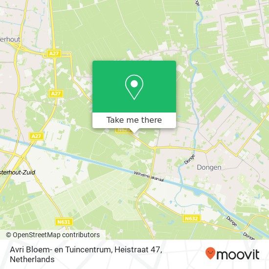 Avri Bloem- en Tuincentrum, Heistraat 47 map