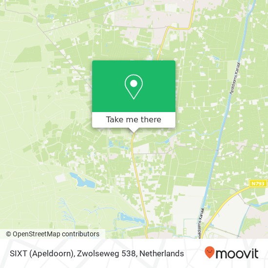 SIXT (Apeldoorn), Zwolseweg 538 Karte