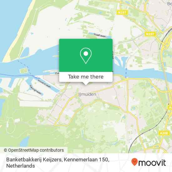 Banketbakkerij Keijzers, Kennemerlaan 150 map