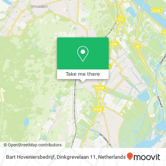 Bart Hoveniersbedrijf, Dinkgrevelaan 11 map