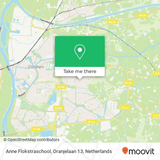Anne Flokstraschool, Oranjelaan 13 map