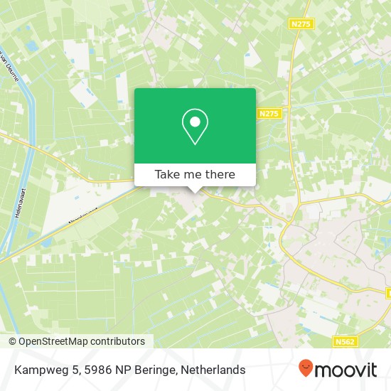 Kampweg 5, 5986 NP Beringe Karte