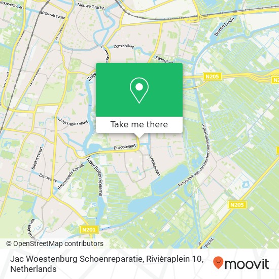 Jac Woestenburg Schoenreparatie, Rivièraplein 10 map