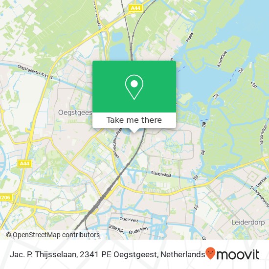 Jac. P. Thijsselaan, 2341 PE Oegstgeest map