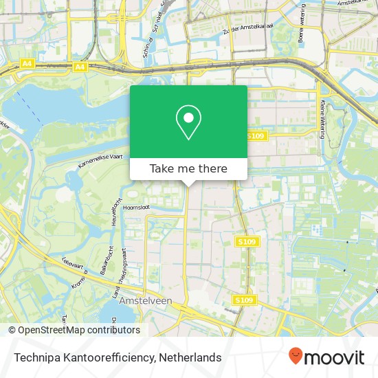 Technipa Kantoorefficiency, Amsterdamseweg 526 map