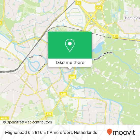 Mignonpad 6, 3816 ET Amersfoort map