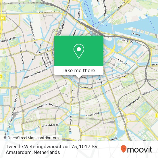 Tweede Weteringdwarsstraat 75, 1017 SV Amsterdam map