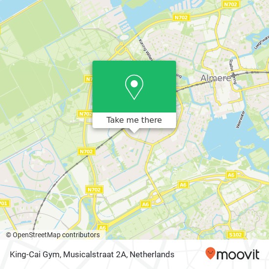 King-Cai Gym, Musicalstraat 2A map