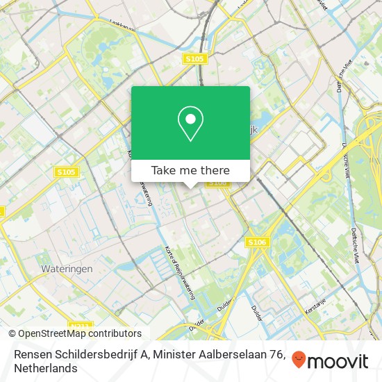 Rensen Schildersbedrijf A, Minister Aalberselaan 76 map