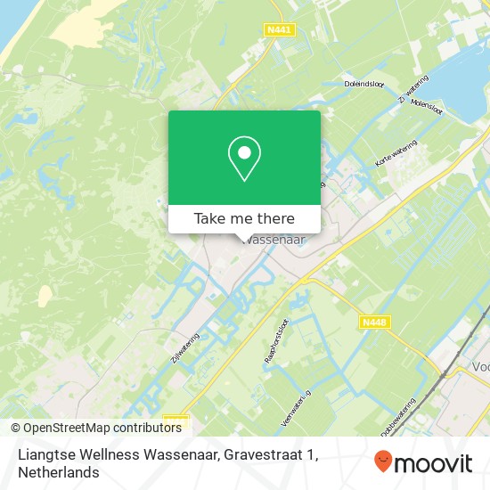 Liangtse Wellness Wassenaar, Gravestraat 1 map