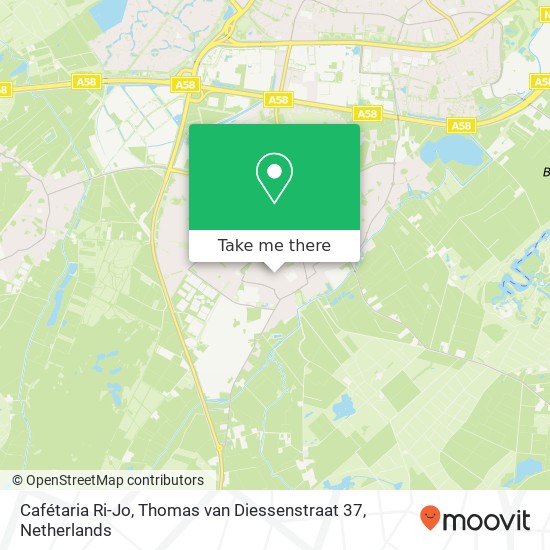 Cafétaria Ri-Jo, Thomas van Diessenstraat 37 map