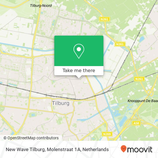 New Wave Tilburg, Molenstraat 1A map