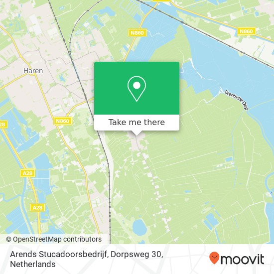 Arends Stucadoorsbedrijf, Dorpsweg 30 map