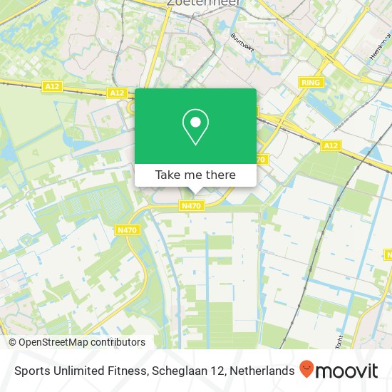 Sports Unlimited Fitness, Scheglaan 12 map