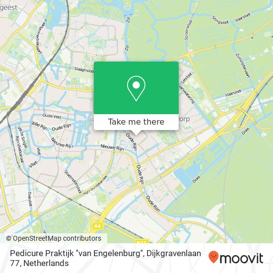 Pedicure Praktijk ''van Engelenburg'', Dijkgravenlaan 77 map