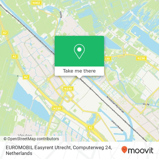 EUROMOBIL Easyrent Utrecht, Computerweg 24 Karte