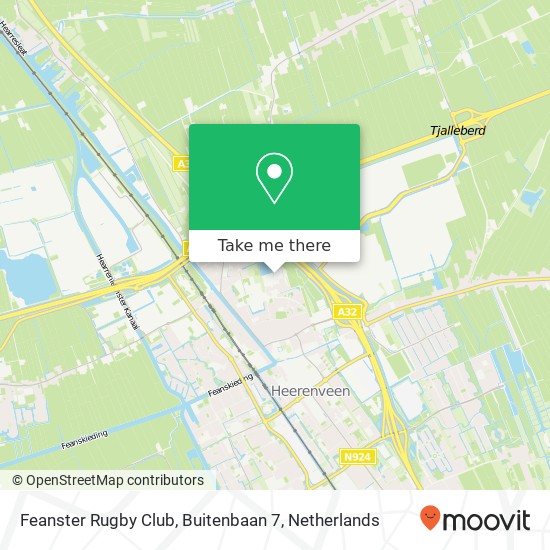 Feanster Rugby Club, Buitenbaan 7 map