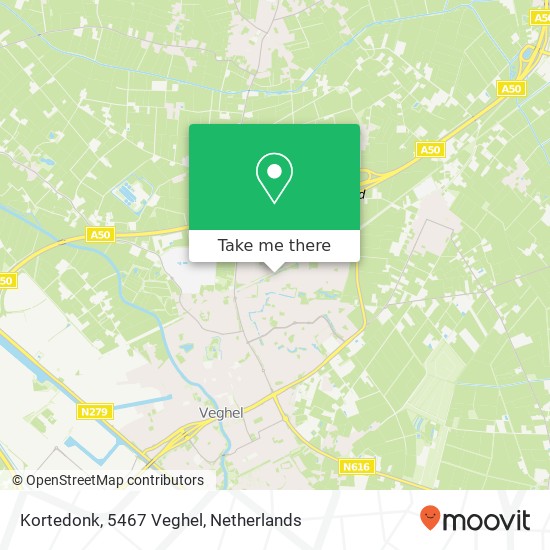 Kortedonk, 5467 Veghel Karte