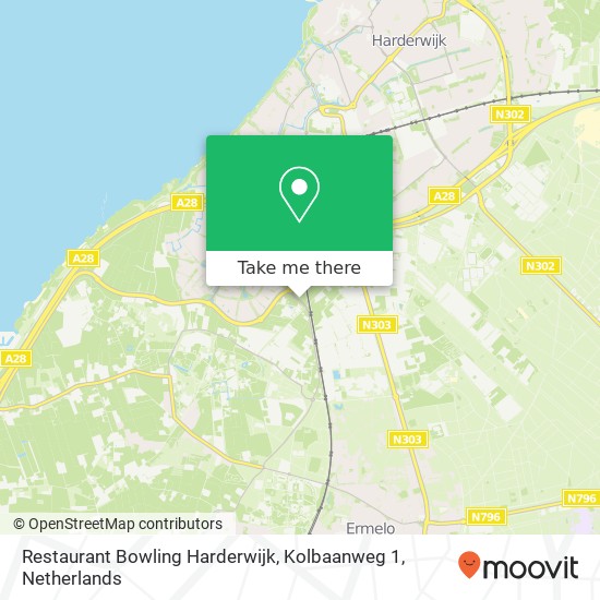 Restaurant Bowling Harderwijk, Kolbaanweg 1 Karte