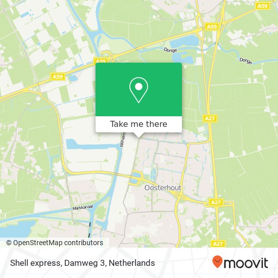 Shell express, Damweg 3 map