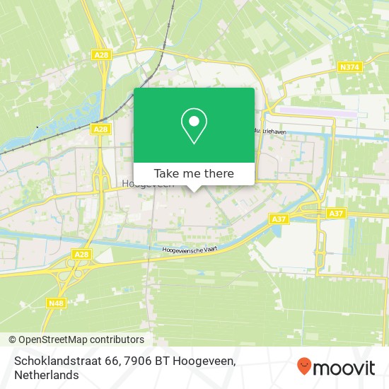 Schoklandstraat 66, 7906 BT Hoogeveen Karte