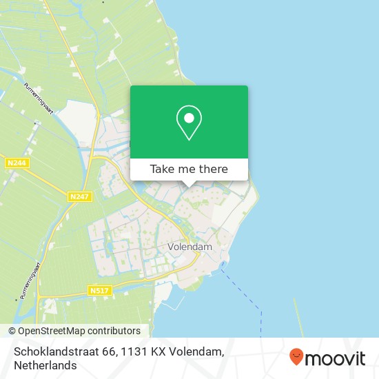 Schoklandstraat 66, 1131 KX Volendam map