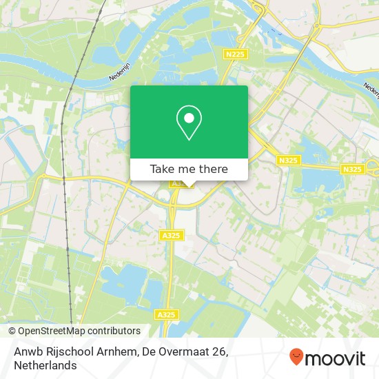 Anwb Rijschool Arnhem, De Overmaat 26 map