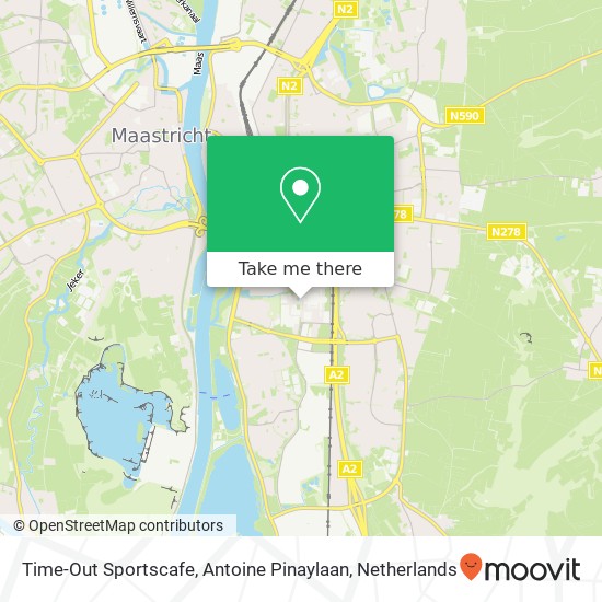 Time-Out Sportscafe, Antoine Pinaylaan map