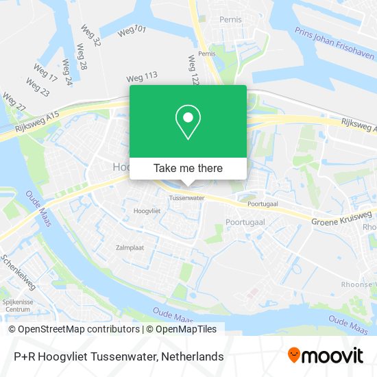 P+R Hoogvliet Tussenwater map