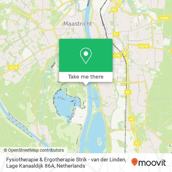 Fysiotherapie & Ergotherapie Strik - van der Linden, Lage Kanaaldijk 86A map