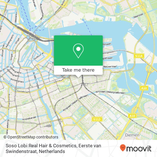 Soso Lobi Real Hair & Cosmetics, Eerste van Swindenstraat map