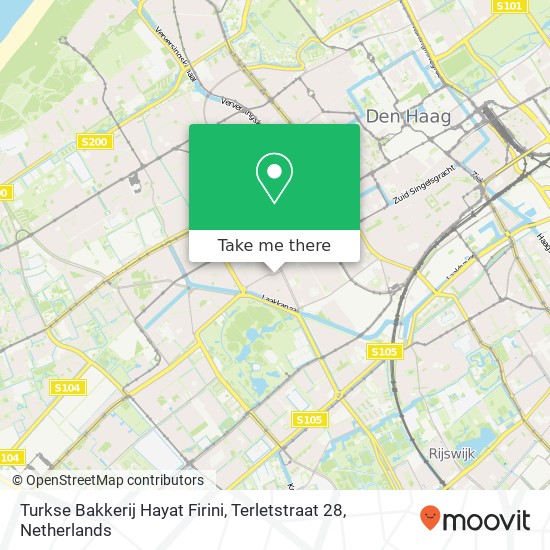 Turkse Bakkerij Hayat Firini, Terletstraat 28 map