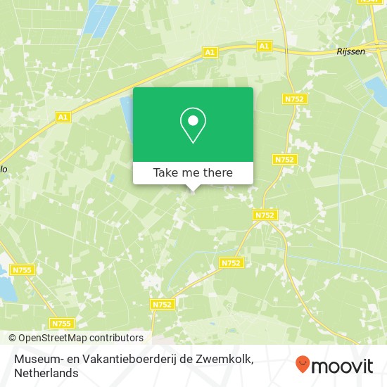 Museum- en Vakantieboerderij de Zwemkolk map