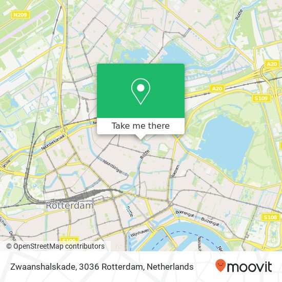 Zwaanshalskade, 3036 Rotterdam map