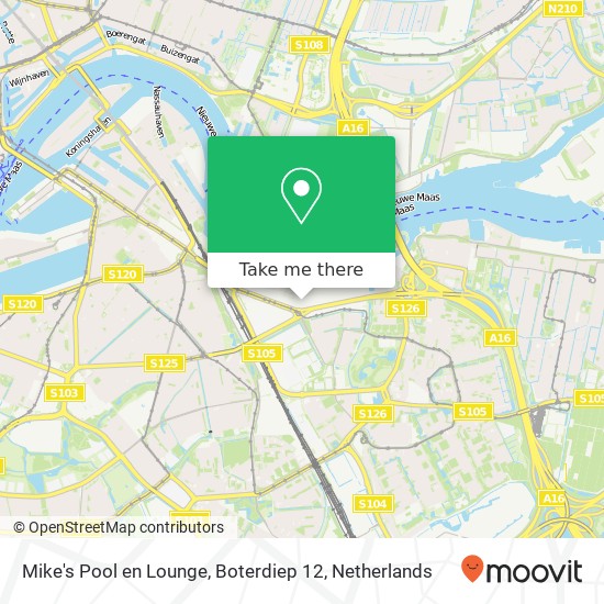 Mike's Pool en Lounge, Boterdiep 12 map