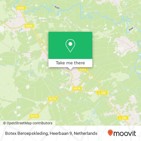 Botex Beroepskleding, Heerbaan 9 map