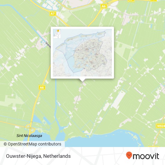 Ouwster-Nijega map