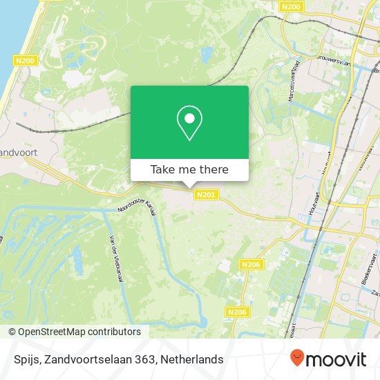 Spijs, Zandvoortselaan 363 Karte
