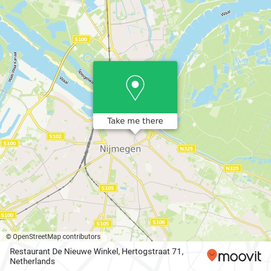 Restaurant De Nieuwe Winkel, Hertogstraat 71 map