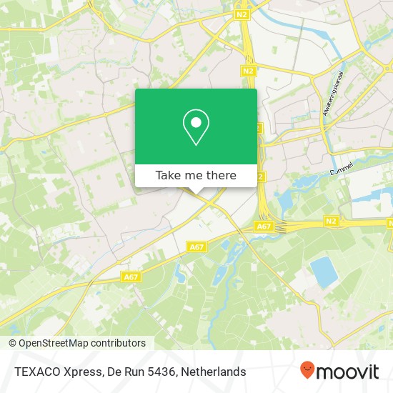 TEXACO Xpress, De Run 5436 map